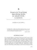 Tài liệu Issues in Teaching Speaking Skills to Adult ESOL Learners ppt