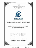 phân tích báo cáo tài chính công ty cổ phần xi măng bỉm sơn