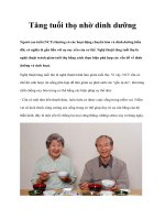 Tài liệu Tăng tuổi thọ nhờ dinh dưỡng doc