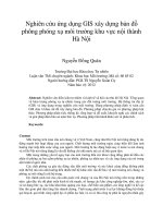Nghiên cứu ứng dụng GIS xây dựng bản đồ phông phóng xạ môi trường khu vực nội thành hà nội