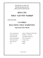 báo cáo thực tập nhận thức cải thiện hoạt động viral marketing tại galaxy film