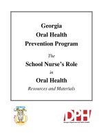Tài liệu Georgia Oral Health Prevention Program The School Nurse’s Role in Oral Health pdf