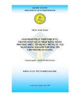 giải pháp phát triển dịch vụ thanh toán xuất nhập khẩu bằng phương thức tín dụng chứng từ tại ngân hàng sài gòn thương tín chi nhánh an giang
