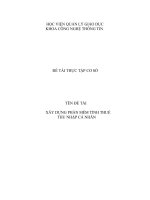 xây dựng phần mềm tính thuế