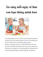 Tài liệu Ăn sáng mỗi ngày sẽ làm con bạn thông minh hơn potx