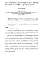Phát triển vận tải đa phương thức quốc tế trong bối cảnh việt nam hội nhập kinh tế quốc tế