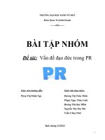 Đề tài  vấn đề đạo đức trong PR