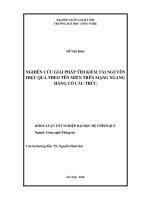 nghiên cứu giải pháp tìm kiếm tài nguyên hiệu quả theo tên miền trên mạng ngang hàng có cấu trúc