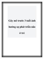 Tài liệu Gây mê trước 3 tuổi ảnh hưởng sự phát triển não ở trẻ potx