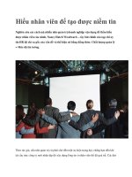Tài liệu Hiểu nhân viên để tạo được niềm tin potx