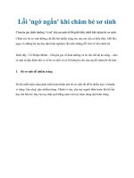 Tài liệu Lỗi ''''ngớ ngẩn'''' khi chăm bé sơ sinh ppt