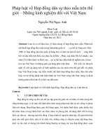Pháp luật về hợp đồng dân sự theo mẫu trên thế giới – những kinh nghiệm đối với việt nam