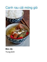 Tài liệu Canh rau cải móng giò pptx