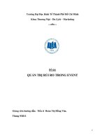 Tài liệu Tiểu luận:QUẢN TRỊ RỦI RO TRONG EVENT pptx