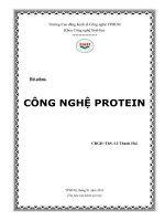 Bài giảng công nghệ protein
