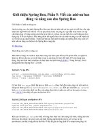 Tài liệu Giới thiệu Spring Roo, Phần 5: Viết các add-on bao đóng và nâng cao cho Spring Roo pptx