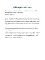 Tài liệu Giá trị của sữa non potx