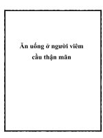 Tài liệu Ăn uống ở người viêm cầu thận mãn ppt