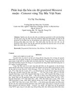 Phân loại địa hóa các đá granitoid mesozoi muộn   cenozoi vùng tây bắc việt nam