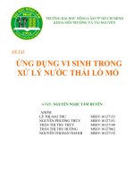 Tài liệu ỨNG DỤNG VI SINH TRONG XỬ LÝ NƯỚC THẢI LÒ MỔ docx