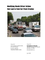 Tài liệu Identifying Unsafe Driver Actions that Lead to Fatal Car-Truck Crashes pdf