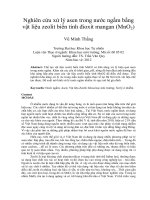 Nghiên cứu xử lý asen trong nước ngầm bằng vật liệu zeolit biến tính đioxít mangan (mno2)