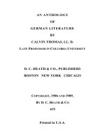 Tài liệu AN ANTHOLOGY OF GERMAN LITERATURE pdf