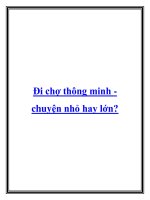 Tài liệu Đi chợ thông minh chuyện nhỏ hay lớn? potx