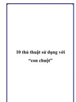 Tài liệu 10 thủ thuật sử dụng với “con chuột” docx