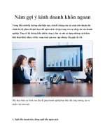 Tài liệu Năm gợi ý kinh doanh khôn ngoan doc