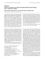 Tài liệu Báo cáo Y học: Caged O2 Reaction of cytochrome bo3 oxidase with photochemically released dioxygen from a cobalt peroxo complex doc