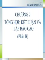 Tài liệu TỔNG HỢP, KẾT LUẬN VÀ LẬP BÁO CÁO pptx