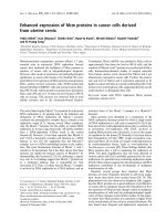 Tài liệu Báo cáo khoa học: Enhanced expression of Mcm proteins in cancer cells derived from uterine cervix docx