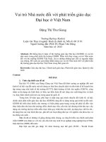 Vai trò nhà nước đối với phát triển giáo dục đại học ở việt nam