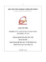 Nghiên cứu chữ ký số và bài toán bỏ phiếu từ xa