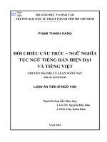 đối chiếu cấu trúc – ngữ nghĩa tục ngữ tiếng hán hiện đại và tiếng việt