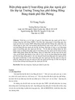 Biện pháp quản lý hoạt động giáo dục ngoài giờ lên lớp tại trường trung học phổ thông hồng bàng thánh phố hải phòng