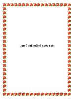 Tài liệu Lưu ý khi nuôi cá nước ngọt pot