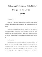 Tài liệu Vài suy nghĩ về việc đọc - hiểu bài thơ Đàn ghi - ta của Lor-ca (trích) docx