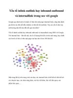 Tài liệu Yếu tố inlink-outlink hay inbound-outbound và internallink trong seo với google potx