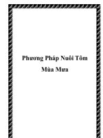 Tài liệu Phương Pháp Nuôi Tôm Mùa Mưa potx