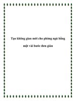 Tài liệu Tạo không gian mới cho phòng ngủ bằng một vài bước đơn giản ppt