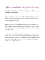 Tài liệu Giảm cân nhờ ăn trứng vào bữa sáng docx