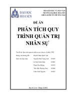 phân tích quy trình quản trị nhân sự