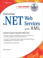 Tài liệu Developing .Net Web Services With Xml ppt