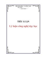 Tài liệu TIỂU LUẬN: Lý luận công nghệ dạy học docx