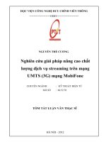 Nghiên cứu giải pháp nâng cao chất lượng dịch vụ streaming trên mạng UMTS (3g) mạng mobifone