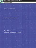 Tài liệu No.272 / December 2008: EMU and Financial Integration pptx