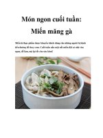 Tài liệu Món ngon cuối tuần: Miến măng gà docx