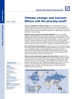 Tài liệu CLIMATE CHANGE AND TOURISM: WHERE WILL THE JOURNEY LEAD? docx